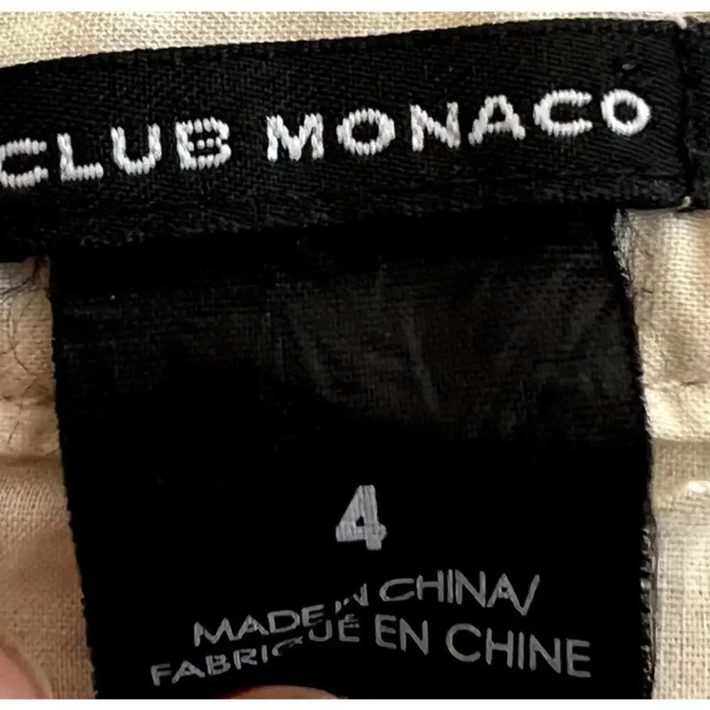 Club Monaco Crochet Lace Mini Skirt Cream Boho Coastal Size 4